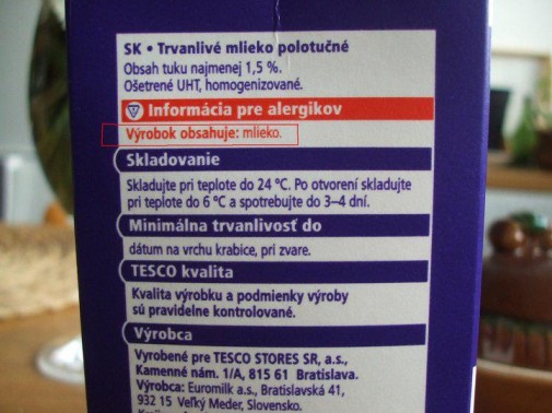 POZOR,obsahuje mlieko!